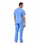 Pijama sanitario azul cuello redondo