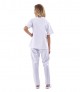 Pijama sanitario blanco cuello redondo