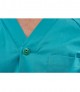 Pijama sanitario verde cuello pico